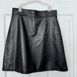Theory A line mini skirt in leather